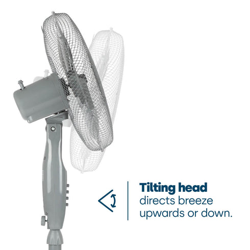 16" Pedestal Fan - Grey